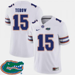 Tim Tebow College Jersey University of Florida #15 White Football 2018 SEC For Men
