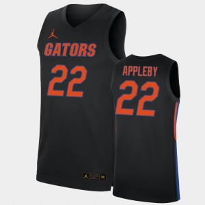 2019-20 Basketball Men's Replica Tyree Appleby College Jersey #22 Black University of Florida