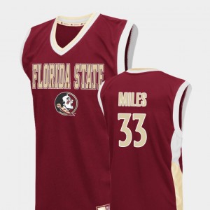 Mens Seminoles #33 Fadeaway Red Basketball Will Miles College Jersey