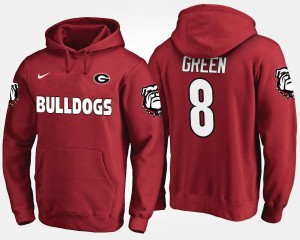 A.J. Green College Hoodie Red Men's GA Bulldogs #8