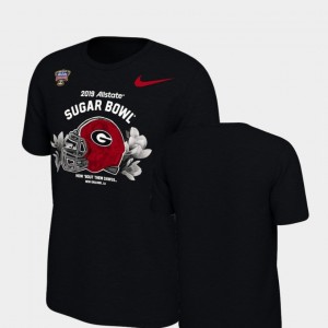 Black For Men Helmet 2019 Sugar Bowl Bound College T-Shirt UGA Bulldogs