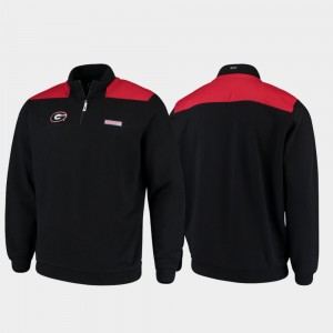 For Men Quarter-Zip Pullover Shep Shirt College Jacket Black Georgia Bulldogs