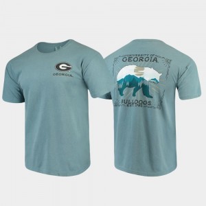 College T-Shirt Blue University of Georgia For Men's Comfort Colors State Scenery