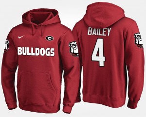 Champ Bailey College Hoodie Red GA Bulldogs Men's #4