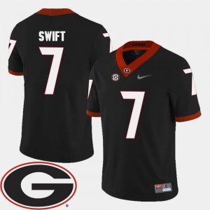 Football Black #7 D'Andre Swift College Jersey For Men's Georgia 2018 SEC Patch