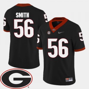 Garrison Smith College Jersey Football #56 GA Bulldogs Men Black 2018 SEC Patch