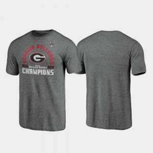 2020 Sugar Bowl Champions College T-Shirt Gray Georgia Men Offensive Tri-Blend