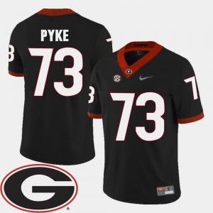 Black Greg Pyke College Jersey Georgia Bulldogs 2018 SEC Patch Men's Football #73