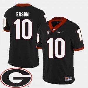 For Men's Football Black Jacob Eason College Jersey Georgia Bulldogs #10 2018 SEC Patch