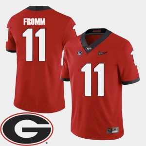 2018 SEC Patch Mens Football Red Jake Fromm College Jersey University of Georgia #11