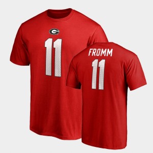 Legends Jake Fromm College T-Shirt Name & Number Red #11 Men's GA Bulldogs