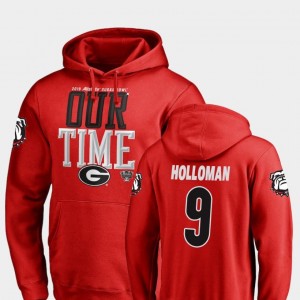 2019 Sugar Bowl Bound Jeremiah Holloman College Hoodie #9 Men's Georgia Bulldogs Counter Red