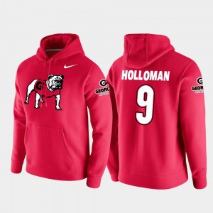 Jeremiah Holloman College Hoodie Football Pullover Vault Logo Club Men University of Georgia Red #9