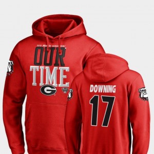 #17 For Men's Red Georgia 2019 Sugar Bowl Bound Matthew Downing College Hoodie Counter