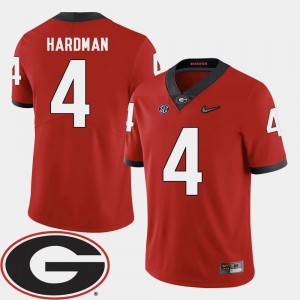 #4 Mecole Hardman College Jersey Football Georgia 2018 SEC Patch For Men Red