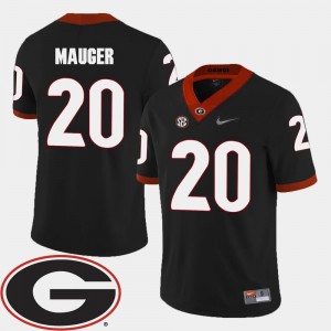 #20 2018 SEC Patch Football Men Quincy Mauger College Jersey Black Georgia Bulldogs