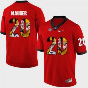 Pictorial Fashion Red #20 GA Bulldogs Quincy Mauger College Jersey For Men