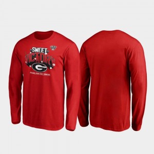 College T-Shirt Georgia Red Receiver Long Sleeve 2020 Sugar Bowl Champions For Men