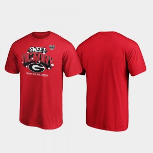 UGA Bulldogs College T-Shirt For Men's Receiver Red 2020 Sugar Bowl Champions