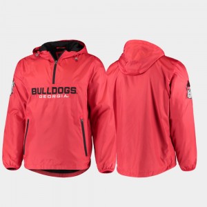 Red University of Georgia Half-Zip For Men's Base Runner College Jacket