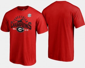 College T-Shirt 2018 SEC Equestrian Fanatics Champions For Men's Red Georgia