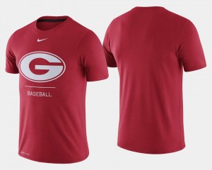 Georgia Baseball Men's Dugout Performance College T-Shirt Red