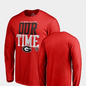2019 Sugar Bowl Bound Men University of Georgia Counter Long Sleeve College T-Shirt Red