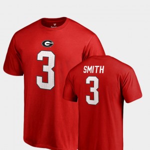 University of Georgia Roquan Smith College T-Shirt Legends #3 Name & Number Red Men's