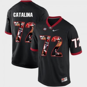 #72 Tyler Catalina College Jersey For Men's Pictorial Fashion Black Georgia