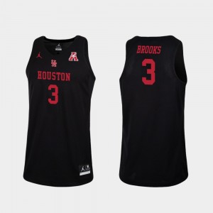 Men's Basketball Cougars Replica Black #3 Armoni Brooks College Jersey