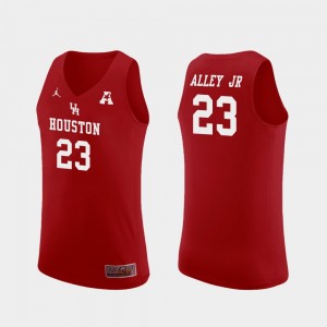 Basketball #23 UH Cougars Red Mens Replica Cedrick Alley Jr. College Jersey