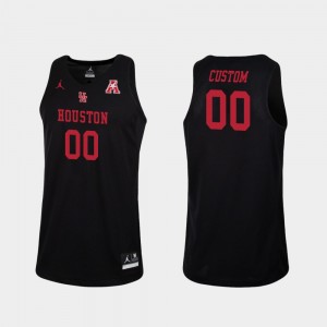 For Men's College Custom Jerseys Black Houston Replica Basketball #00