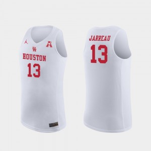 #13 White Replica Dejon Jarreau College Jersey Basketball Men's University of Houston