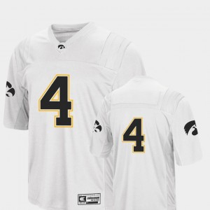 Hawkeyes Football Men's Colosseum College Jersey White #4