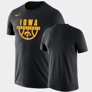 College T-Shirt Black Mens Drop Legend Performance Basketball Iowa Hawkeyes
