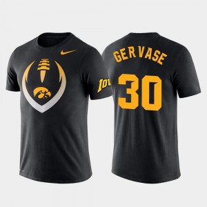#30 Black For Men Football Icon Iowa Hawkeye Performance Jake Gervase College T-Shirt