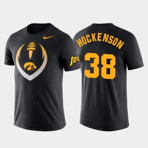 #38 Performance T.J. Hockenson College T-Shirt Iowa Black Football Icon Mens