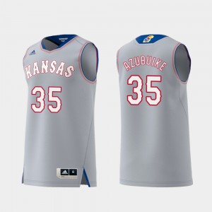 Replica For Men Udoka Azubuike College Jersey University of Kansas #35 Swingman Basketball Gray