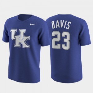 Anthony Davis College T-Shirt Royal For Men's Replica Future Star Kentucky #23 Future Stars