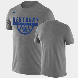 Heathered Gray For Men's Kentucky College T-Shirt Drop Legend Performance Basketball