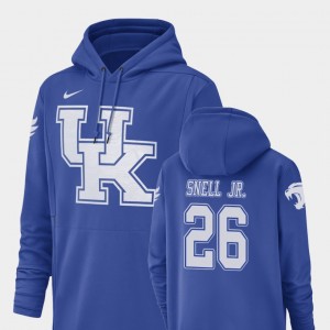 Football Performance Royal #26 Mens Champ Drive Wildcats Benny Snell Jr. College Hoodie