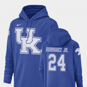 Champ Drive #24 Christopher Rodriguez Jr. College Hoodie Wildcats For Men Football Performance Royal