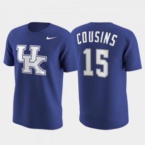 Replica Future Star Future Stars Kentucky DeMarcus Cousins College T-Shirt For Men's #15 Royal