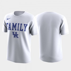 For Men White UK Family on Court March Madness Legend Basketball Performance College T-Shirt