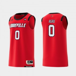 For Men Basketball Akoy Agau College Jersey Louisville Cardinal #0 Replica Red