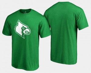Kelly Green White Logo Big & Tall For Men's St. Patrick's Day Louisville Cardinal College T-Shirt