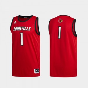 College Jersey Basketball Swingman Red For Men's Louisville Cardinal #1 Swingman Basketball
