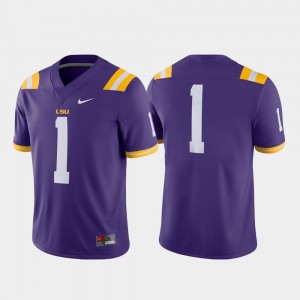 For Men Game #1 Louisiana State Tigers Purple Football College Jersey