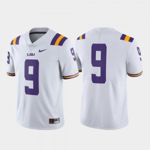 White LSU Tigers Men College Jersey Football #9 Limited