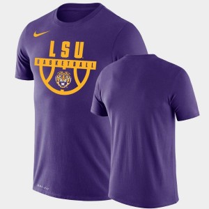 Purple College T-Shirt Performance Basketball LSU Tigers For Men Drop Legend